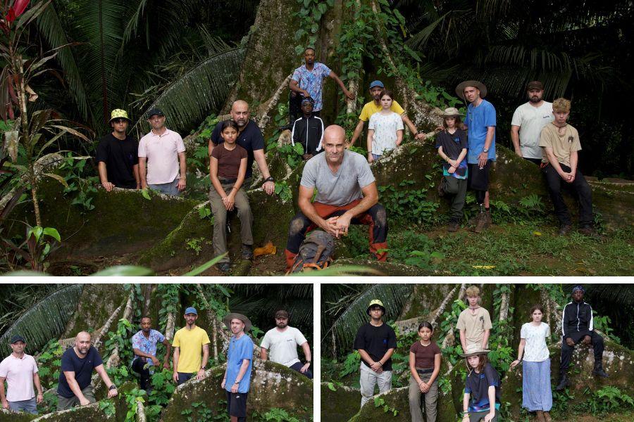 Production group gathered in a Belize jungle location